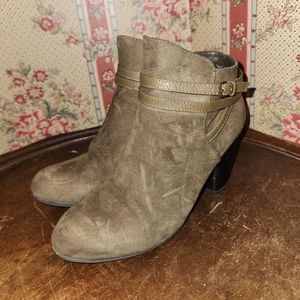 Qupid Olive Green Booties